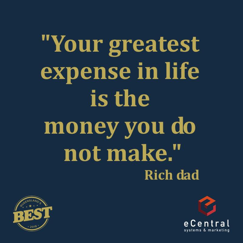 Your greatest expense in life is the money that you do not make
