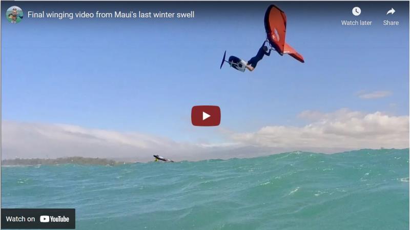 Wing foiling action Maui North shore ytthumbnail