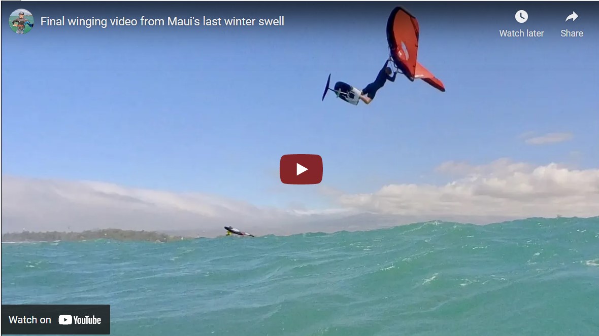 More wing foiling action from North shore Maui