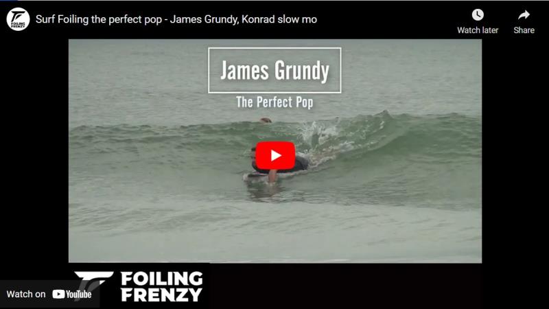 James Grundy from Konrad foils and boards prone foil pop