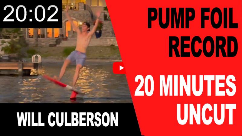 Will Culberson sets 20min+ world record foil pump record ytthumbnail