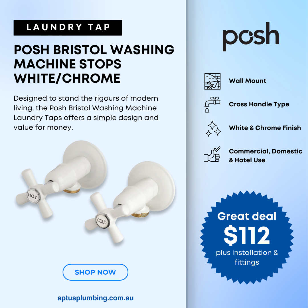 Posh Bristol Washing Machine Stops White Chrome