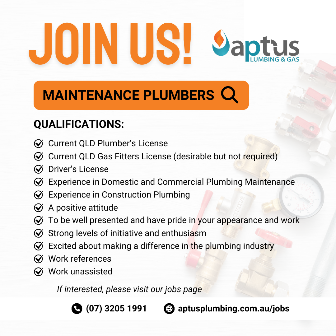 plumber job aptus brisbane