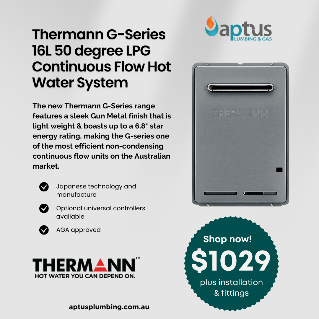 Thermann G-Series 16L 50 degree LPG Continuous Flow Hot Water System