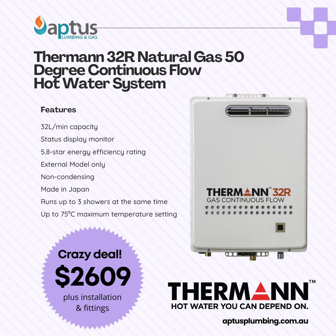 Thermann 32R Natural Gas 50 Degree Continuous Flow  Hot Water System